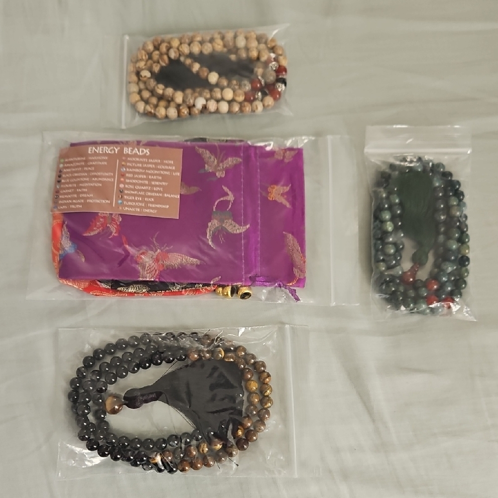 Buddhist Mala Tassel Prayer Bead Jewelry by Sakura Designs